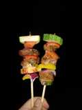 Brochetas de res