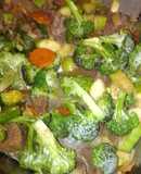 Estofado de carne con brócoli