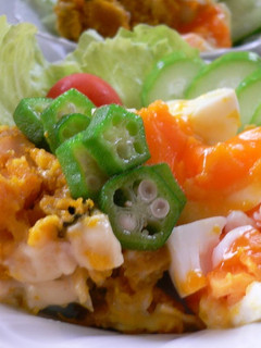 A picture of Kabocha Squash Salad With Camembert Cheese.
