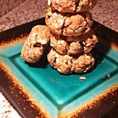 A picture of Almond oatmeal agave cookies.