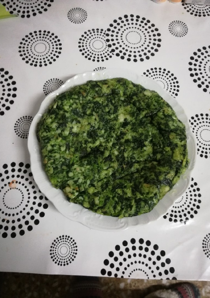 Una foto de Tortilla / Pastel de espinacas y merluza