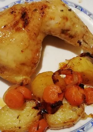 Foto principal de Pollo asado con acompañamiento