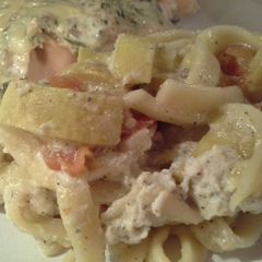 A picture of SUMMER SQUASH PASTA.