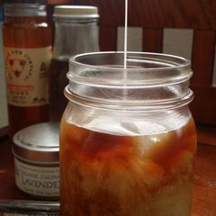 A picture of Lavender Honey Vanilla Iced Coffee.