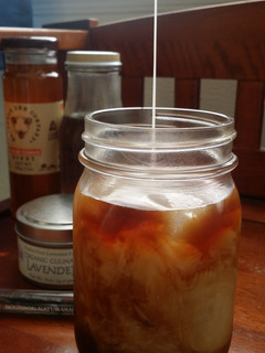 A picture of Lavender Honey Vanilla Iced Coffee.