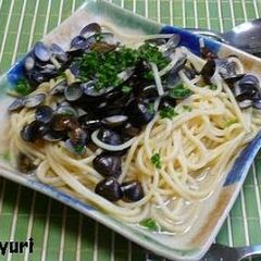 A picture of Shijimi Clam Pasta, alle Vongole Style.