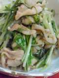 Quick Stir-Fried Mizuna Green and Pork Japanese-Style