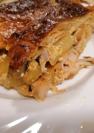 Rakott gombás csirkemell recept fotója