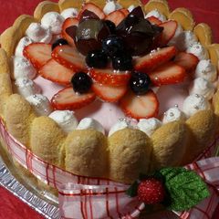 A picture of Raspberry Mousse Charlotte.
