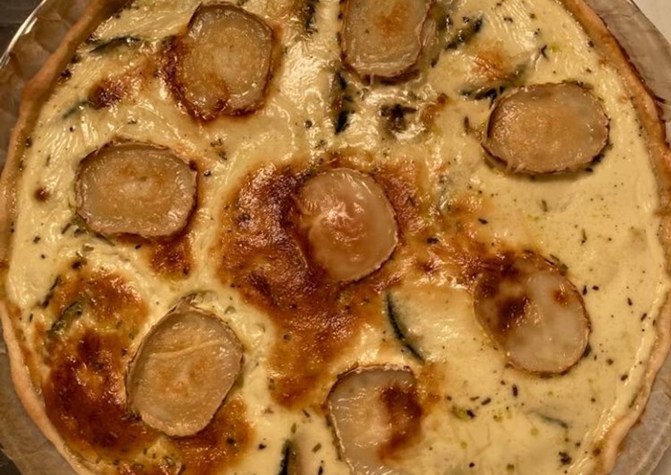 Quiche gourmande chèvre-courgettes