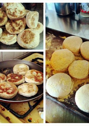 A picture of Whole Wheat English Muffins.