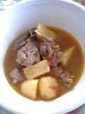Beef and potato stew.