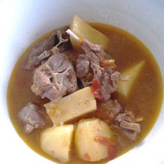 A picture of Beef and potato stew..