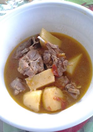 A picture of Beef and potato stew..