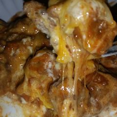 A picture of Low Carb chili cheese coney casserole.