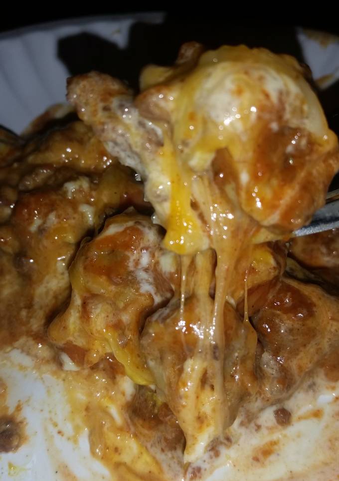 A picture of Low Carb chili cheese coney casserole.
