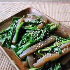 A picture of Stir-Fried Garlic Chives & Konnyaku for Dieters.