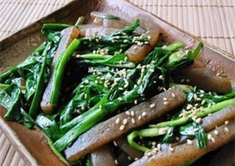 How to Make Favorite Stir-Fried Garlic Chives &amp; Konnyaku for Dieters