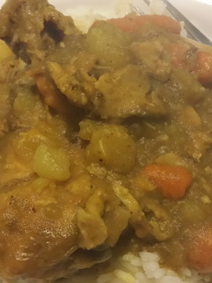 A picture of Jamaican curry chicken.