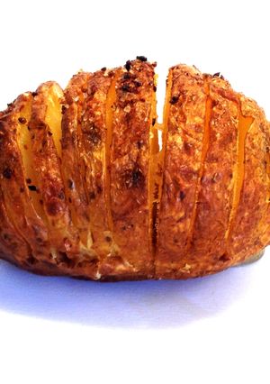 A picture of Hasselback Potatoes (easy diet version).