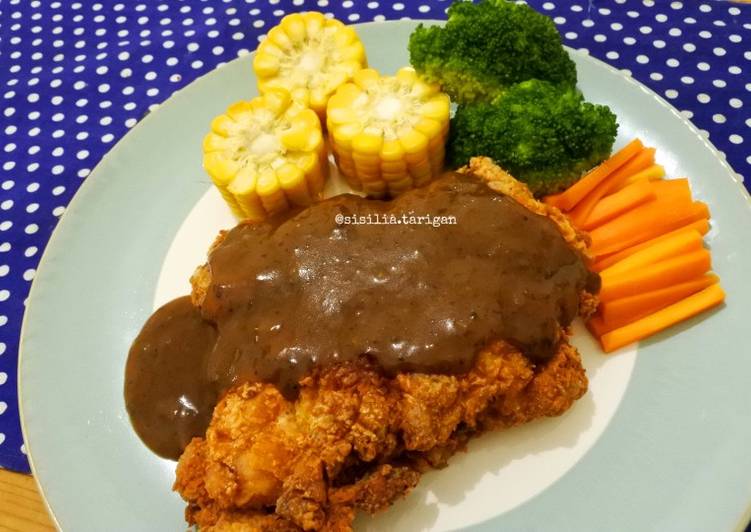 Crispy Chicken With Blackpepper Saus