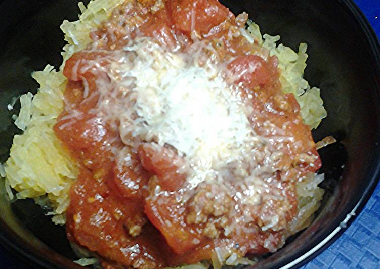 Steps to Make Favorite Spaghetti, with spaghetti squash
