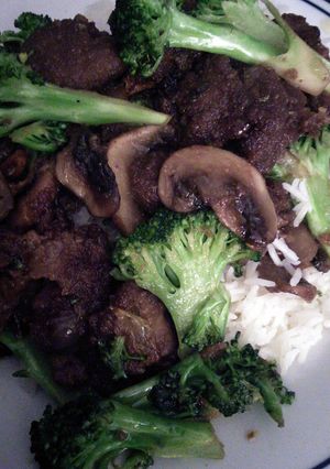 A picture of Vegan Szechuan Beef w/ Broccoli.