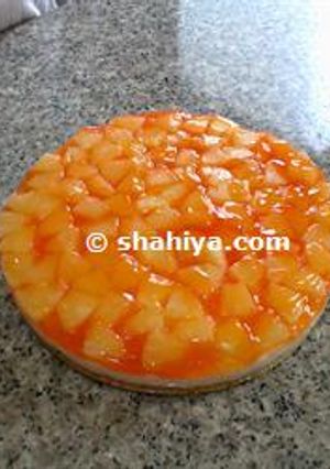 صورة لوصفة طريقة عمل كيكة المهلبية بالاناناس