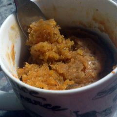 A picture of Moist Vegan Carrot Mug Cake.