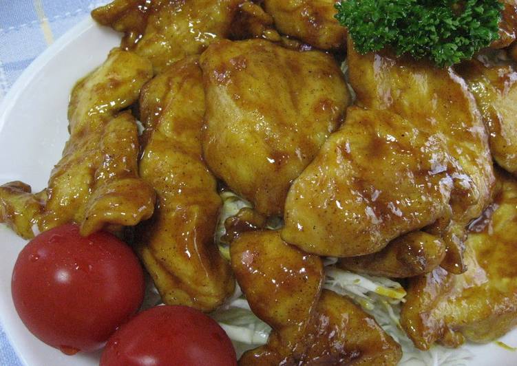 Recipe of Ultimate Tender Curried Teriyaki Chicken Breast