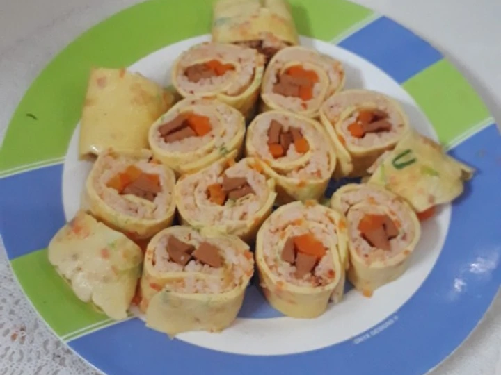 Cara Mudah Membuat Resep 4. Rice Egg Roll yang Lezat Anti Ribet, Mantap Sekali
