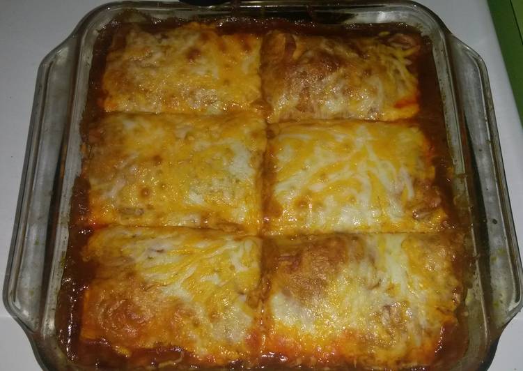 Beef enchilladas