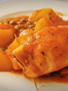 Una foto de Calamares rellenos del propio calamar y de Panceta ibérica