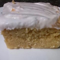 A picture of White chocolate mud cake.