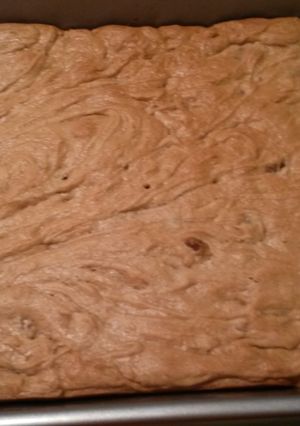A picture of Lazy Chocolate Chip Cookie Bars.