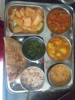 शुद्ध शाकाहारी भोजन (Shudh shakahari bhojan recipe in hindi) रेसिपी मुख्य फोटो