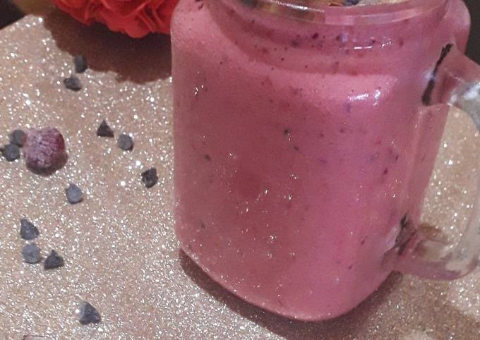 Smoothie prune framboise gourmand