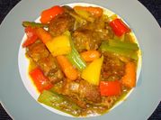 Una foto de cerdo al curry