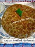 Radish Stuffed Flatbread: