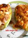 Zucchine ripiene con Prosciutto Cotto e Provola Dolce