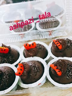 عکسی از دستور کاپ کیک کاکائویی