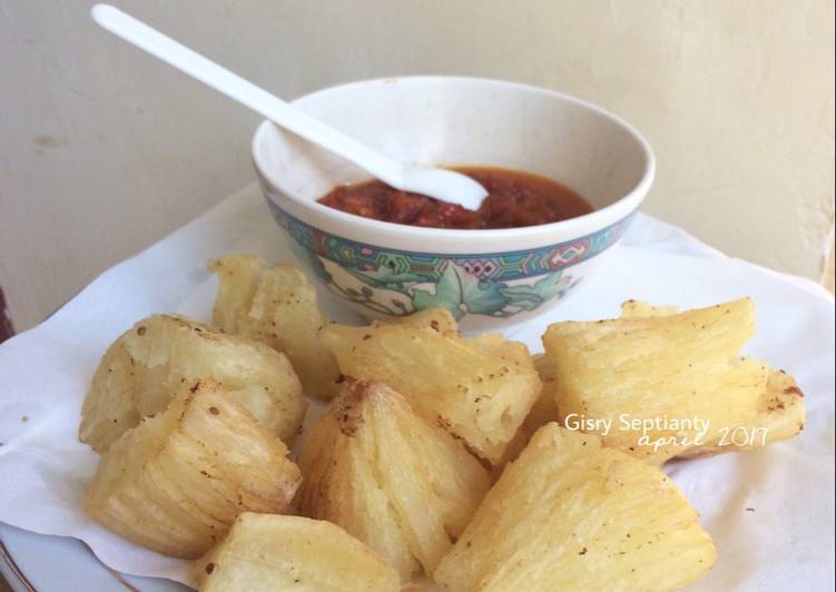 Ubi Goreng Empuk + Sambel