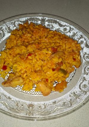 Una foto de Arroz con bacalao