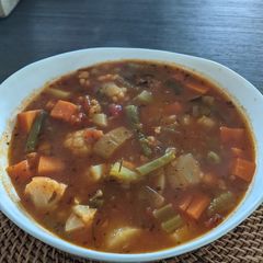 Instant Pot Vegetable Soup (V/GF) A picture of Instant Pot Vegetable Soup (V/GF).
