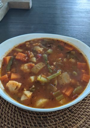 A picture of Instant Pot Vegetable Soup (V/GF).