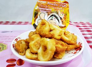 Hình của món Mực lăn bột chiên giòn.