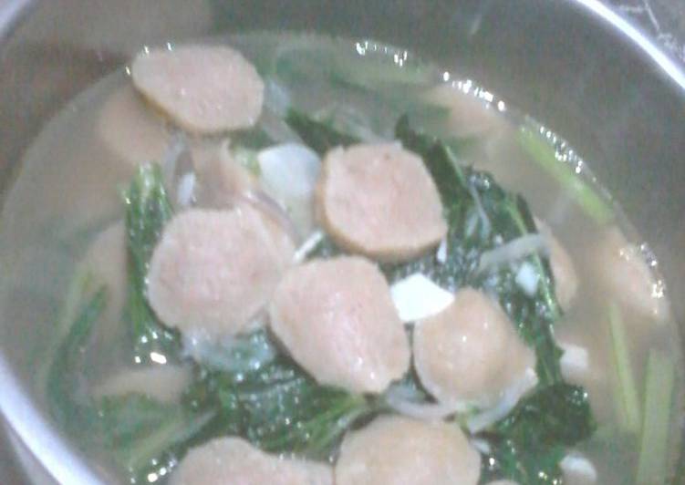 Cara Memasak Tumis bakso sapi dan sawi hijau Untuk Jualan