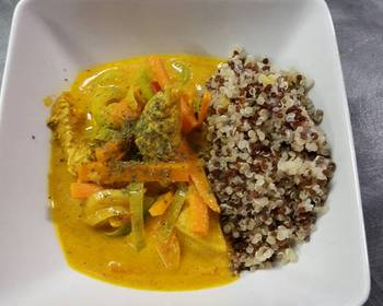 Easy Prepare Recipe Chicken curry with quinoa gluten free Very Delicious