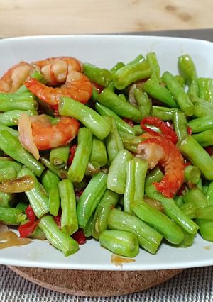 Foto resep (Salin dari) Tumis Buncis Udang Saos Tiram Kilat