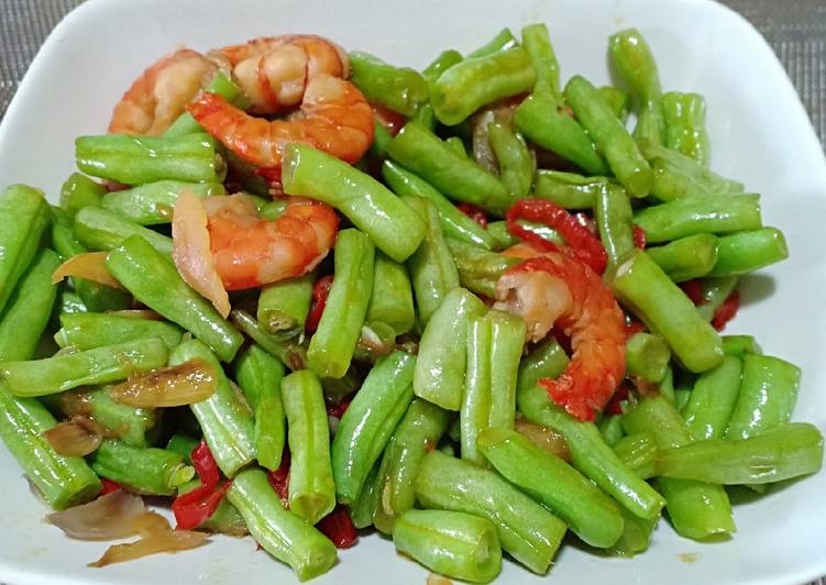 (Salin dari) Tumis Buncis Udang Saos Tiram Kilat